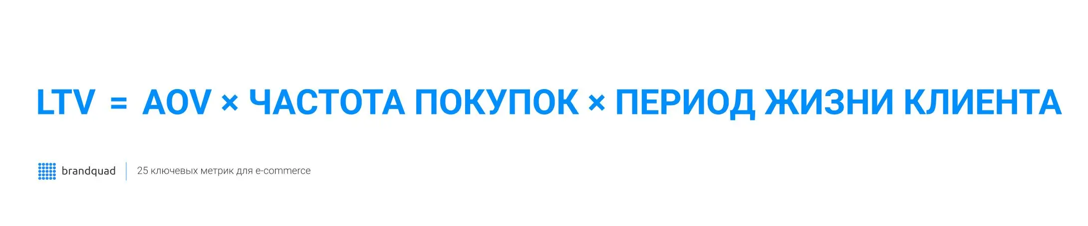 Формула Пожизненная ценность клиента LTV